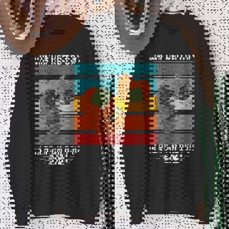 ビンテージ今日必要なのはたくさんのおせんべい スウェットシャツ 年配の女性への贈り物