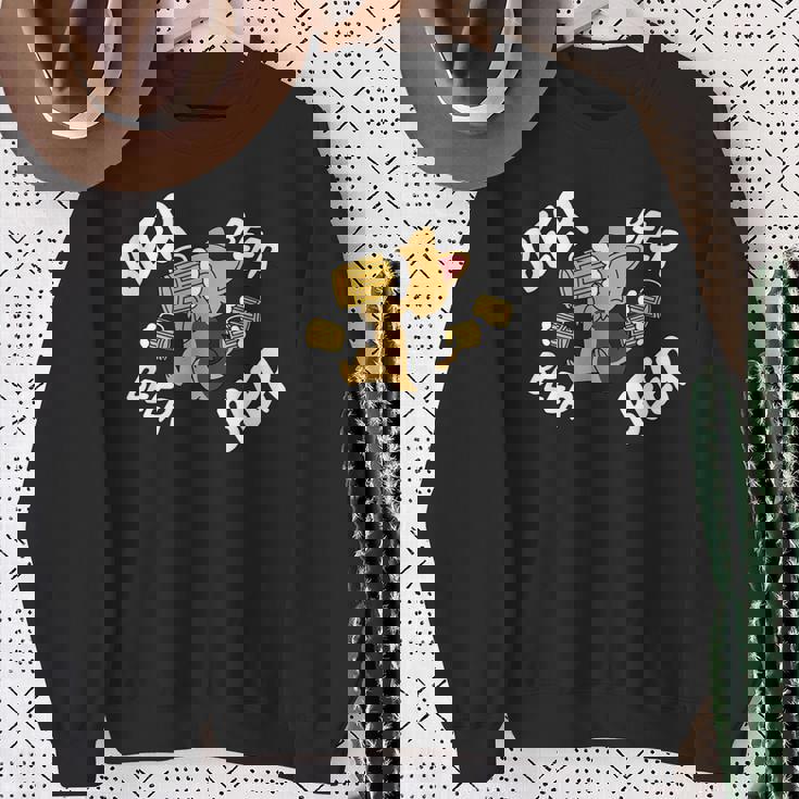 ビールヨークシャーテリア犬 スウェットシャツ 年配の女性への贈り物