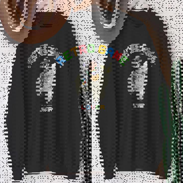 ピクセルアニマルズ アルパカ 白 はるまり Harumari レトロゲーム Lover Love ストリーマー 長袖tシャツ スウェットシャツ 年配の女性への贈り物