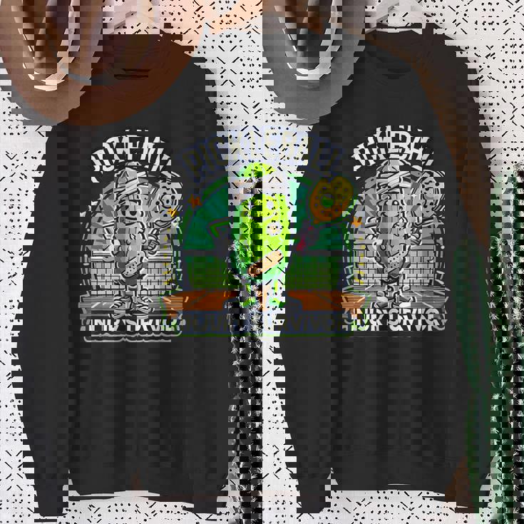 ピックルボール ケガキ サバイバー グルービー ピクルス スポーツ スウェットシャツ 年配の女性への贈り物