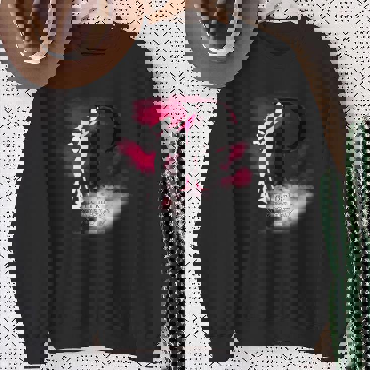 ピンクパンサー ル ピンクシルエット 霧の中 長袖tシャツ スウェットシャツ 年配の女性への贈り物