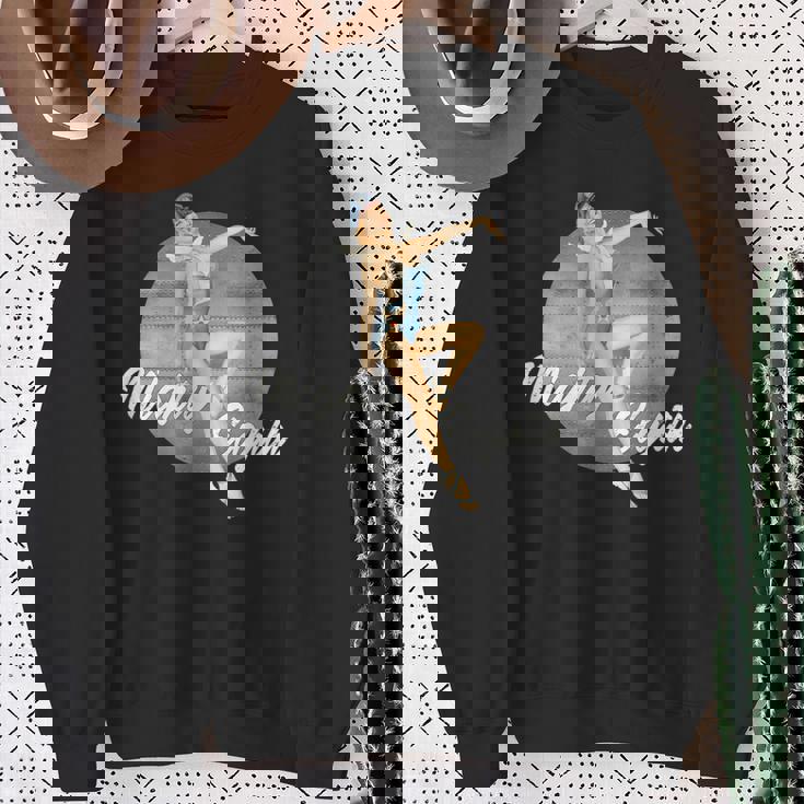 ピンナップガールww2「マイティエイツ」レトロヴィンテージ スウェットシャツ 年配の女性への贈り物