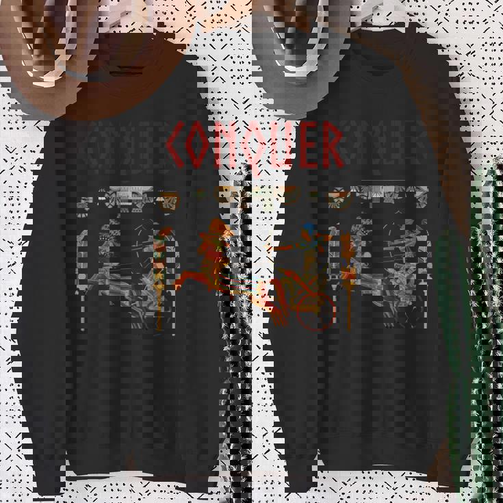 ファラオを克服 ラムセス2世 古代エジプトの王道 長袖tシャツ スウェットシャツ 年配の女性への贈り物