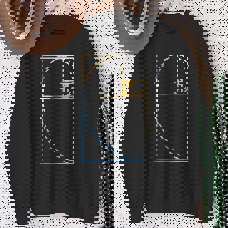 フィボナッチ 黄金比 幾何学 数学 スウェットシャツ 年配の女性への贈り物