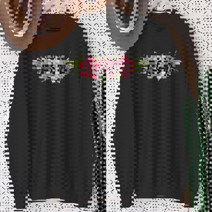 フラダンス フラ レッスン用 アロハ トロピカル ハワイ ハイビスカス Hawaii ハワイアン かわいい 長袖tシャツ スウェットシャツ 年配の女性への贈り物