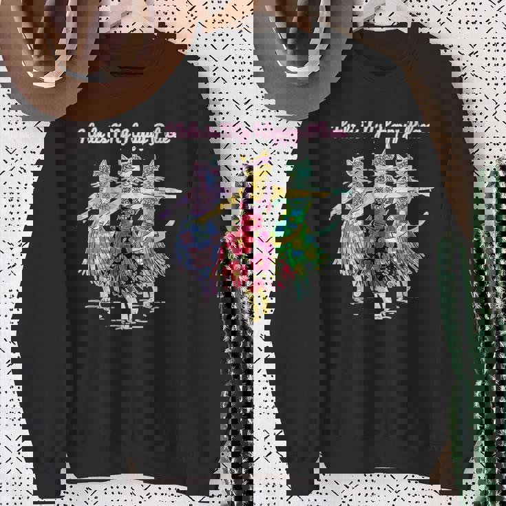 フラダンスを踊る猫 スウェットシャツ 年配の女性への贈り物