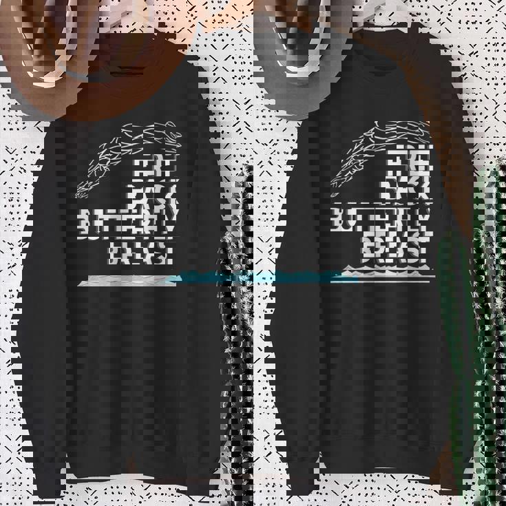 フリーバックバタフライブレストスイムストロークスイムチームライト スウェットシャツ 年配の女性への贈り物