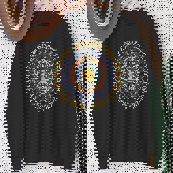 ブッダ ゴータマ マインドフルネス 平和 愛 優しさ 瞑想 スウェットシャツ 年配の女性への贈り物