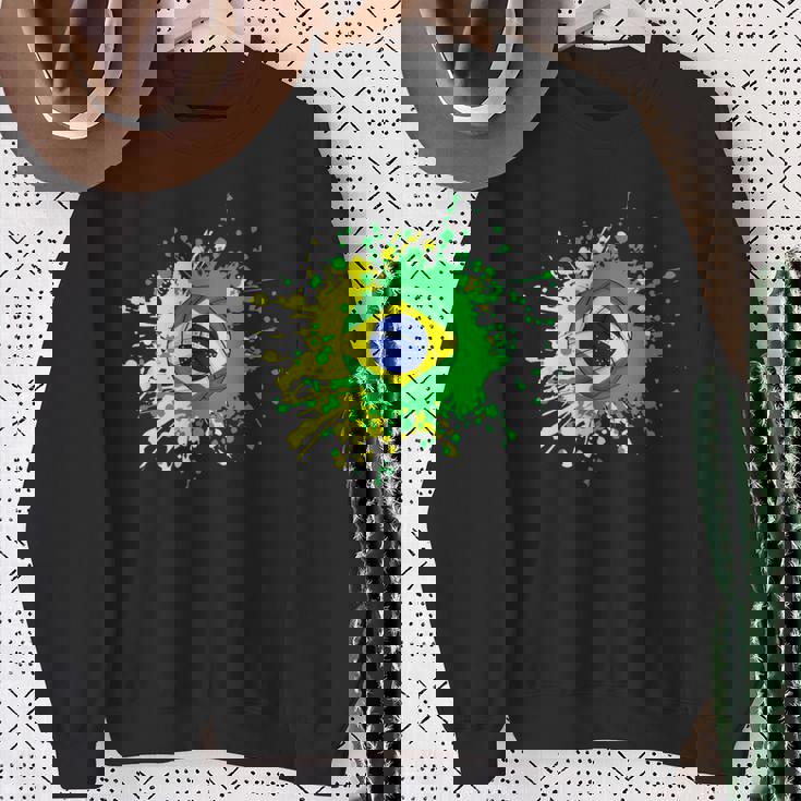 ブラジルの旗が付いたブラジルのバレーボール スウェットシャツ 年配の女性への贈り物