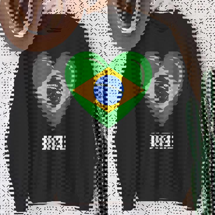 ブラジル国旗シャツ スウェットシャツ 年配の女性への贈り物