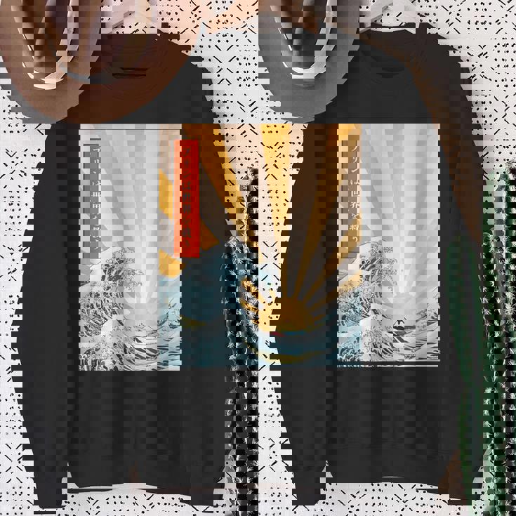 プリン 地球 日本語 浮世絵 和風デザイン 和柄 プリンは世界を救う スウェットシャツ 年配の女性への贈り物