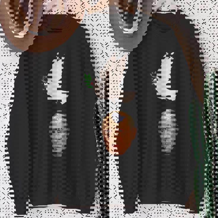 プーチンの頭に平和の鳩の糞、世界は平和を望んでいる スウェットシャツ 年配の女性への贈り物