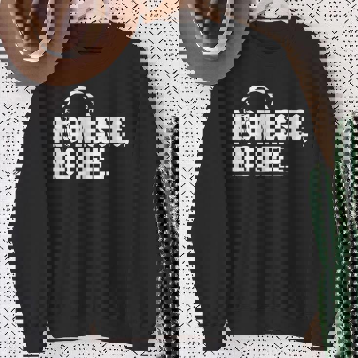 ヘッドホン No Music No Life Music Lover スウェットシャツ 年配の女性への贈り物