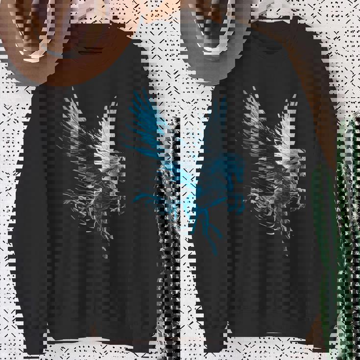 ペガサスユニコーンモチーフイラスト スウェットシャツ 年配の女性への贈り物