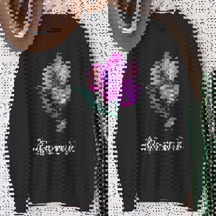 ペルー百合が大好きなアルストロメリアフラワー ピンク 2023 スウェットシャツ 年配の女性への贈り物