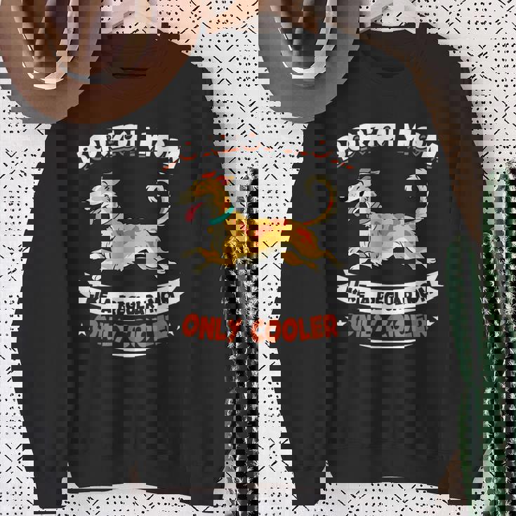 ボルゾイママ、まるで普通のママ専用クーラー-ボルゾイ犬 スウェットシャツ 年配の女性への贈り物