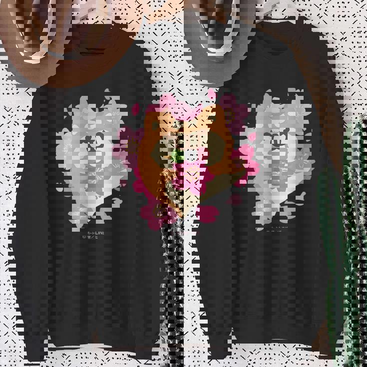 ボンレス犬とボンレス猫 桜 ボンレス犬 スウェットシャツ 年配の女性への贈り物