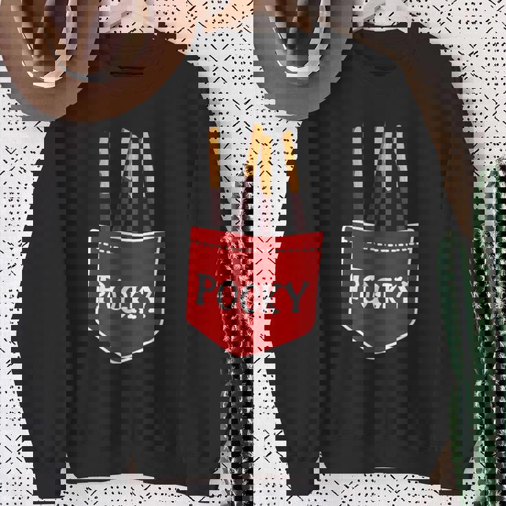 ポッキーポケット チョコレート ジャパン デザート 楽しいギフト スウェットシャツ 年配の女性への贈り物