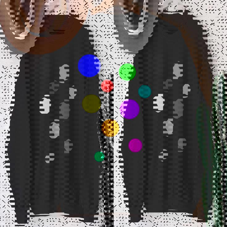 ポップ Dots カラフルドット 水玉【Pop】模様プリント アート おしゃれ スウェットシャツ 年配の女性への贈り物