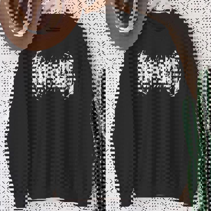 ポップミュージック。デスメタル、ゴシックブラックメタルバンド ファニーアイロニック スウェットシャツ 年配の女性への贈り物