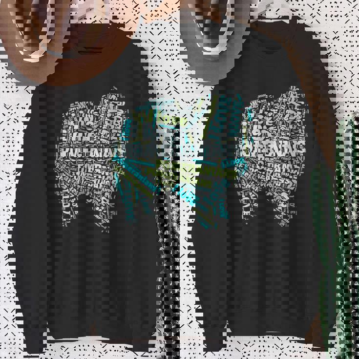 ポメラニアンが大好き-Word Cloud Pomeranians 犬ティー A スウェットシャツ 年配の女性への贈り物