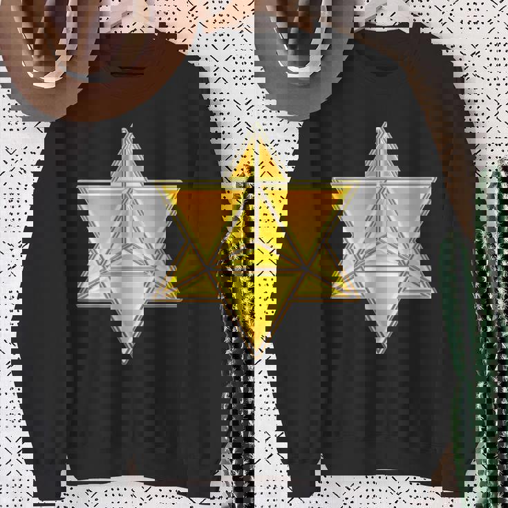 マカバ神聖幾何学ヨガスピリチュアリティ瞑想トレンド スウェットシャツ 年配の女性への贈り物