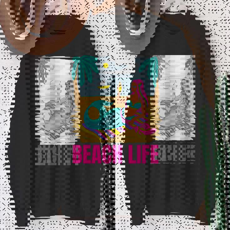 マーメイドビーチライフ 長袖tシャツ スウェットシャツ 年配の女性への贈り物