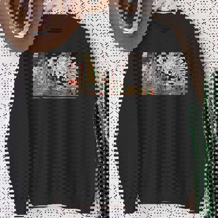 ミツクニ スケルトンスペクターに逆らう 歌川国芳作 スウェットシャツ 年配の女性への贈り物