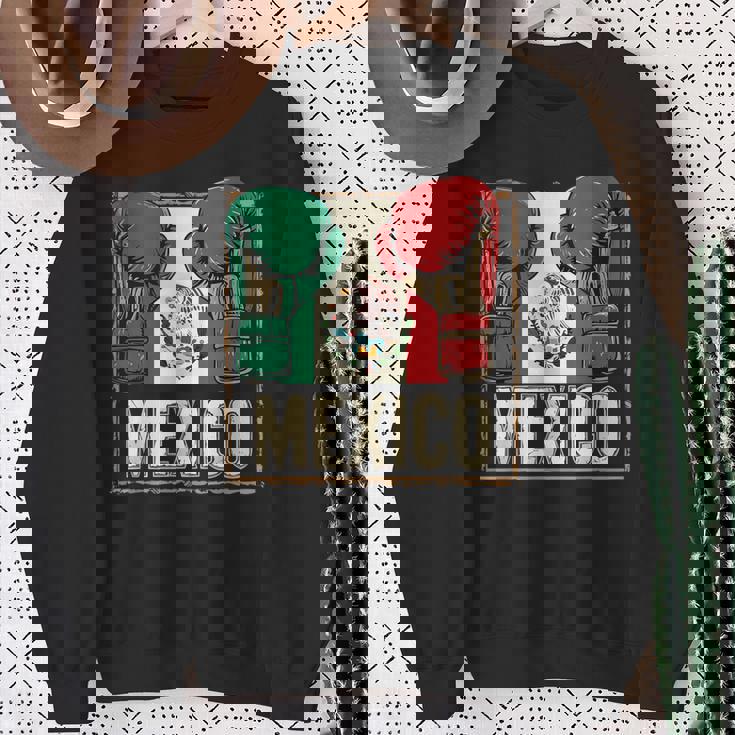 メキシコ ボクシンググローブ メキシコプライド スポーツファン ボクサーメンズ スウェットシャツ 年配の女性への贈り物