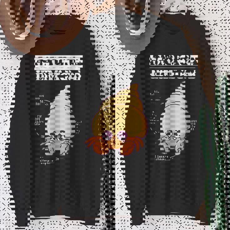 ヤドカリの解剖学 面白い カワイイ ヤドカリ チビ スウェットシャツ 年配の女性への贈り物