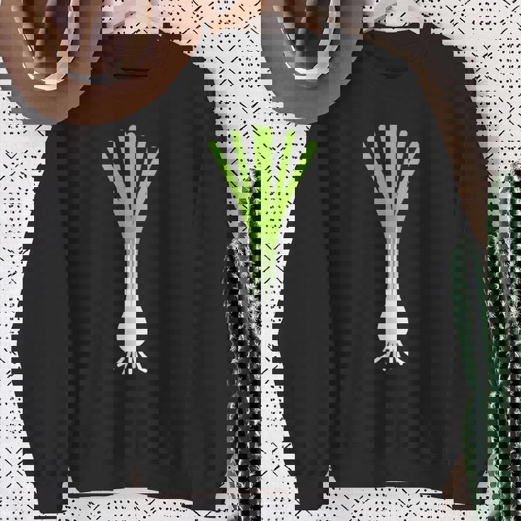 ユーモアリークミニマリスト野菜シンプルなネギ スウェットシャツ 年配の女性への贈り物