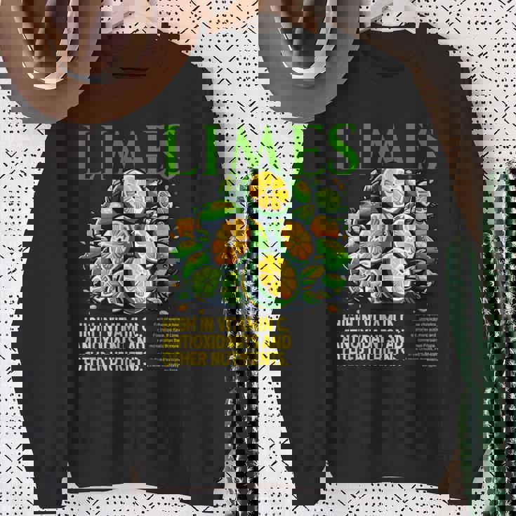 ライム 面白い 高い ビタミンc 抗酸化剤 その他の栄養素 スウェットシャツ 年配の女性への贈り物