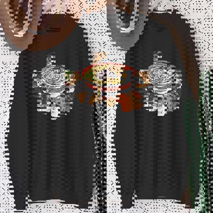 ラーメン 寿司 シェトランド シープドッグ スウェットシャツ 年配の女性への贈り物