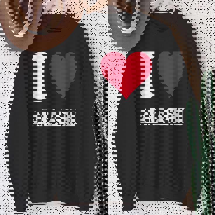 レッドハート I Love Arashi スウェットシャツ 年配の女性への贈り物