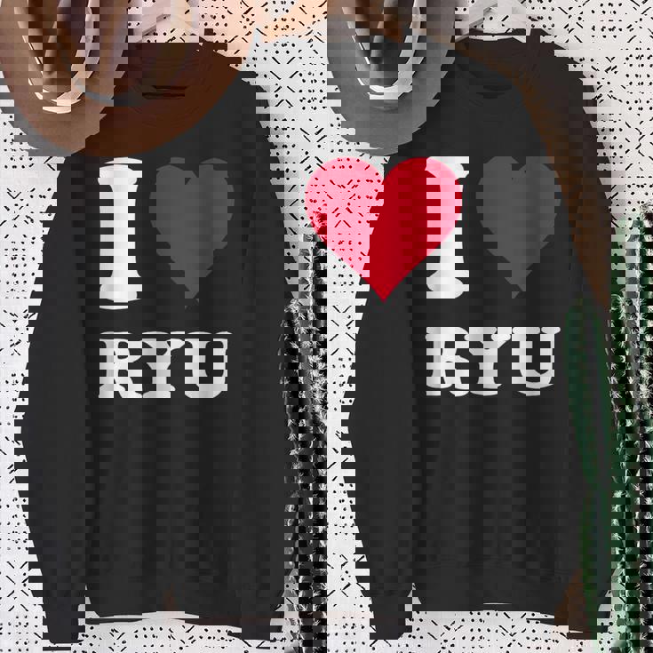 レッドハート I Love Ryu スウェットシャツ 年配の女性への贈り物