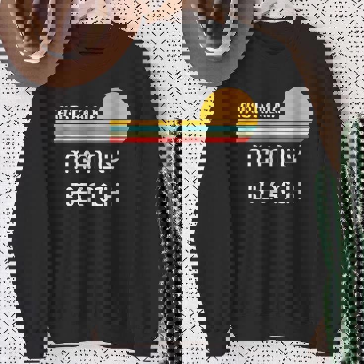 レトロ マンリービーチ オリジナル オーストラリア ヴィンテージ 70年代サンセット アート スウェットシャツ 年配の女性への贈り物