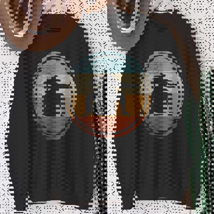 レトロなビンテージ デザイン レスラー相撲 スウェットシャツ 年配の女性への贈り物