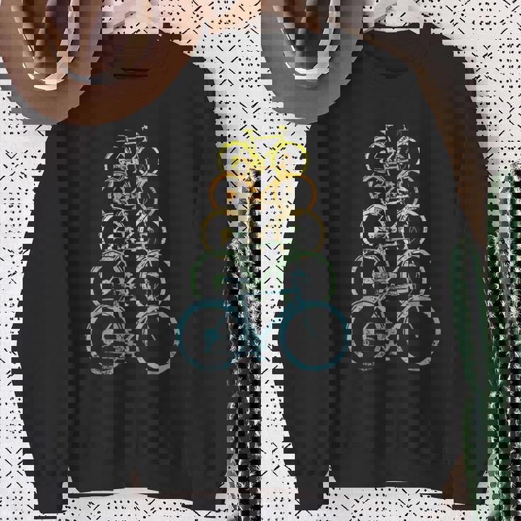 レトロビンテージ自転車モチーフの自転車モチーフ。 スウェットシャツ 年配の女性への贈り物