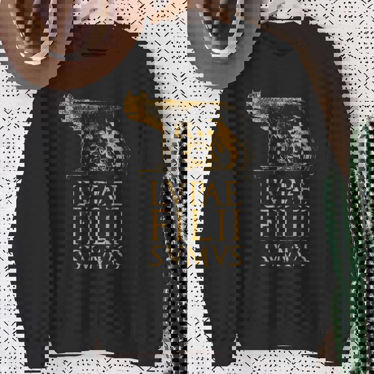 ローマの狼 古代ローマ ローマ帝国の名言 スウェットシャツ 年配の女性への贈り物