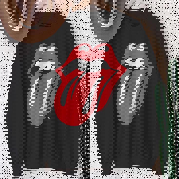 ローリングストーンズ 公式クラシックタン 長袖tシャツ スウェットシャツ 年配の女性への贈り物