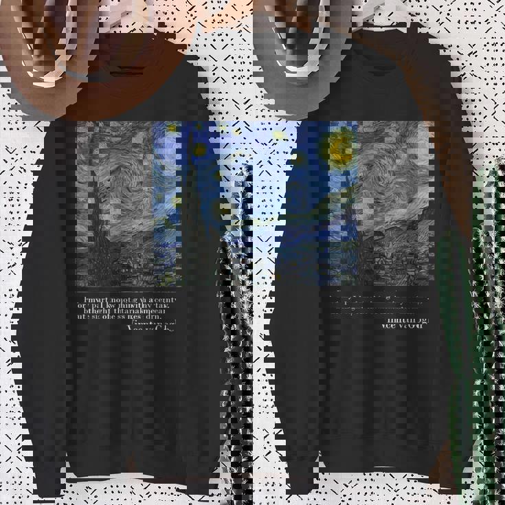 ヴィンセント・ファン・ゴッホによる星月夜 スウェットシャツ 年配の女性への贈り物