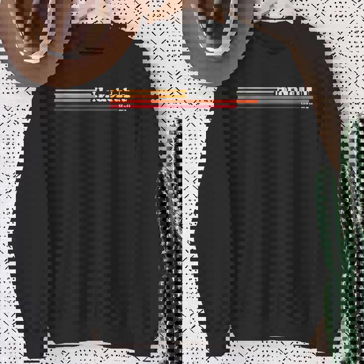 ヴィンテージ 1980年代グラフィックスタイル ホノルル ハワイ スウェットシャツ 年配の女性への贈り物