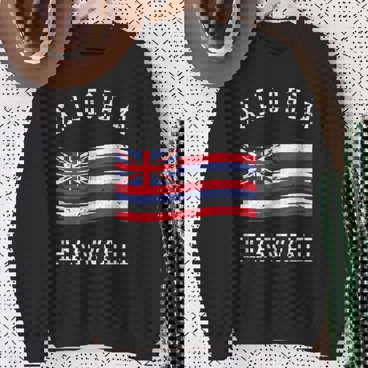 ヴィンテージ アロハ州 ハワイ国旗 ハワイアン 旗 メンズ レディース スウェットシャツ 年配の女性への贈り物