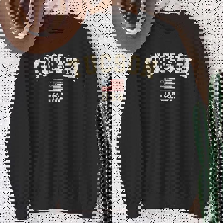 ヴィンテージ ツーソン アメリカ アメリカ 国旗 アリゾナ クール お土産 レトロ スウェットシャツ 年配の女性への贈り物