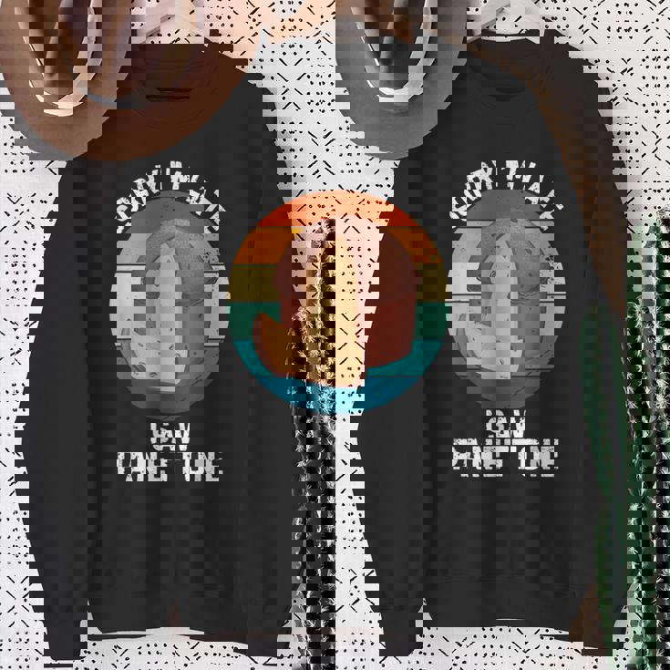 ヴィンテージ パネトーネorry I'm Late Iaw Panettone Food Lover スウェットシャツ 年配の女性への贈り物