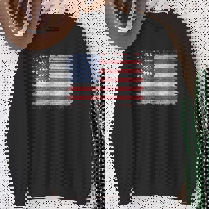 ヴィンテージ 星条旗 スタイリッシュ シンプルデザイン スウェットシャツ 年配の女性への贈り物