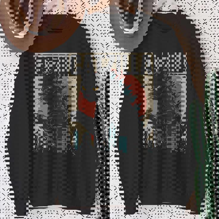 ヴィンテージキャットジラtシャツ 面白い子猫と猫 スウェットシャツ 年配の女性への贈り物