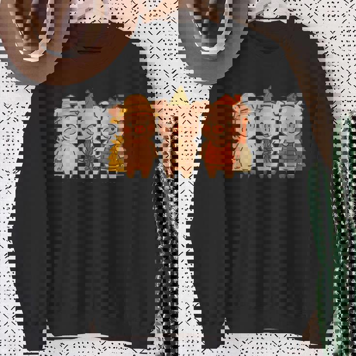 三匹の子ぶたのおとぎ話の絵本 スウェットシャツ 年配の女性への贈り物