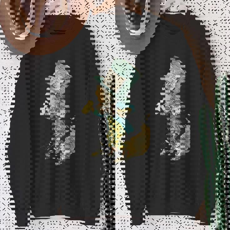 不思議の国のアリス マッドハッター ヴィンテージイラスト スウェットシャツ 年配の女性への贈り物