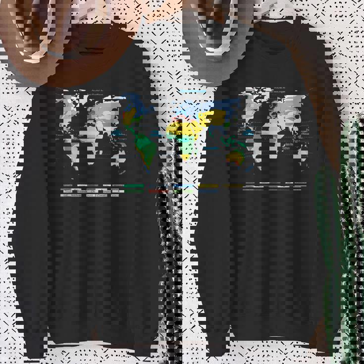 世界地図 気候帯 海洋名 フランス語 スウェットシャツ 年配の女性への贈り物